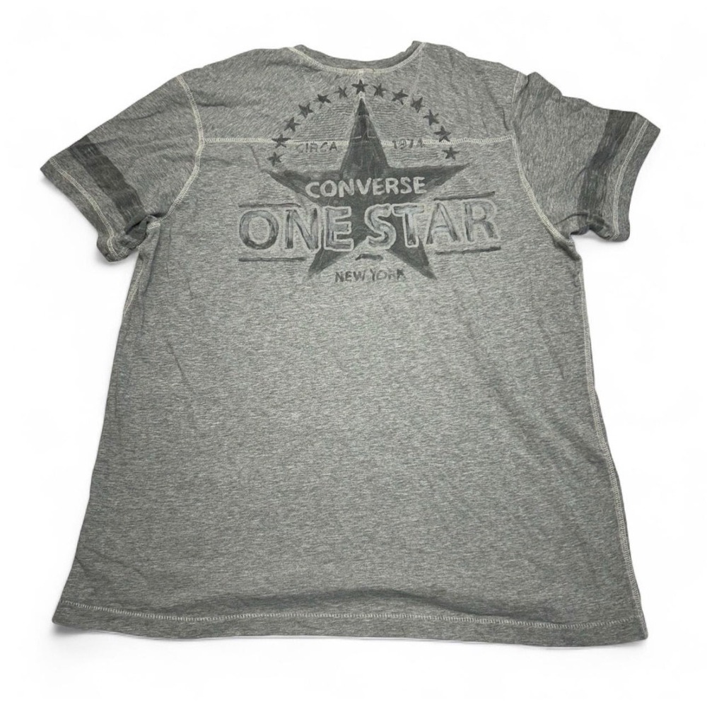 Converse One Star Mens XL Grey Graphic T-Shirt New York Star Logo Short Sleeve - Picture 1 of 10